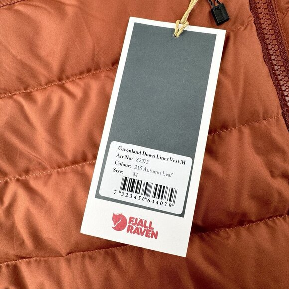 Fjallraven Greenland Down Liner Vest Men’s M Autumn Leaf 82973 NEW Huckberry - Picture 5 of 12